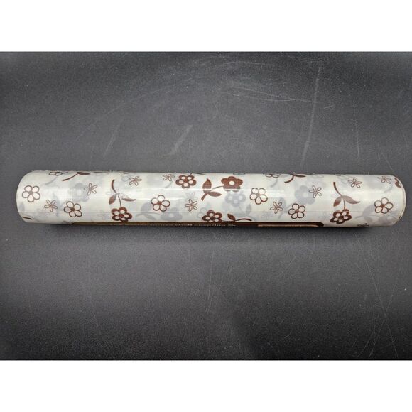 Vintage Brown Flower Crazy Daisy Spring Blossom Rubbermaid Shelf Liner 1607 Choc - Picture 1 of 4